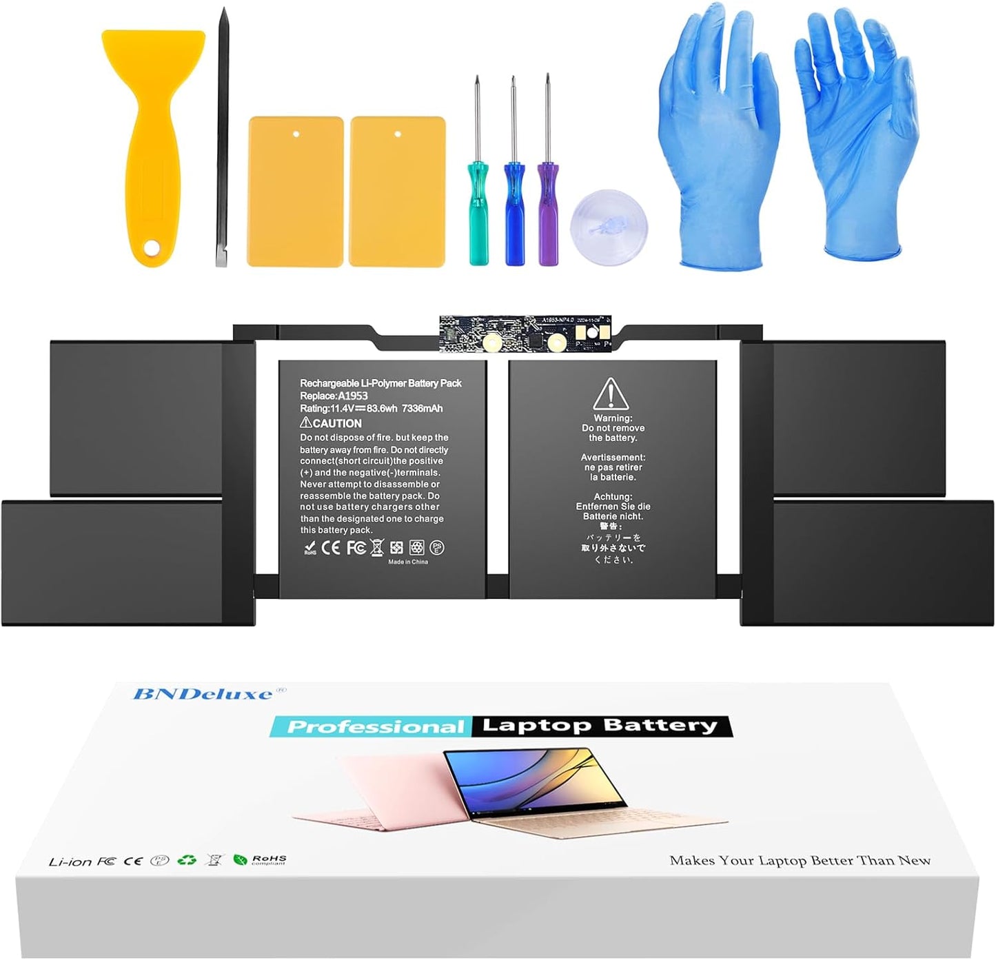BNDeluxe A1953 Battery Replacement for MacBook Pro 15 Inch