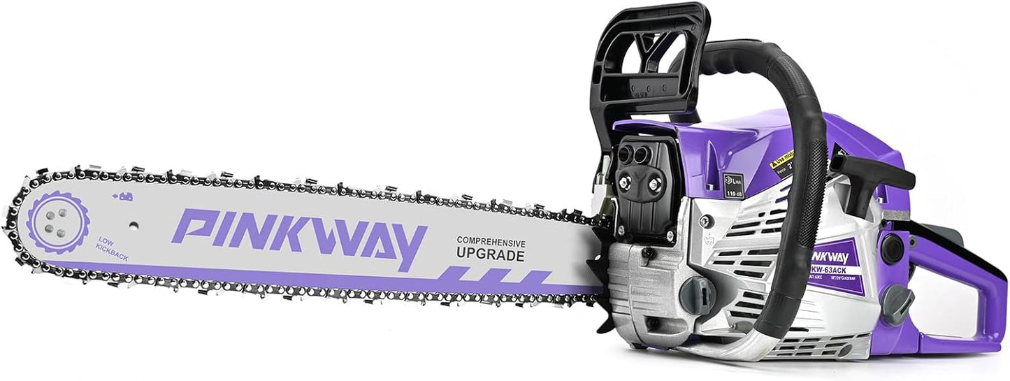 Powerful 63CC Gas Chainsaw for Efficient Wood Cutting Tasks