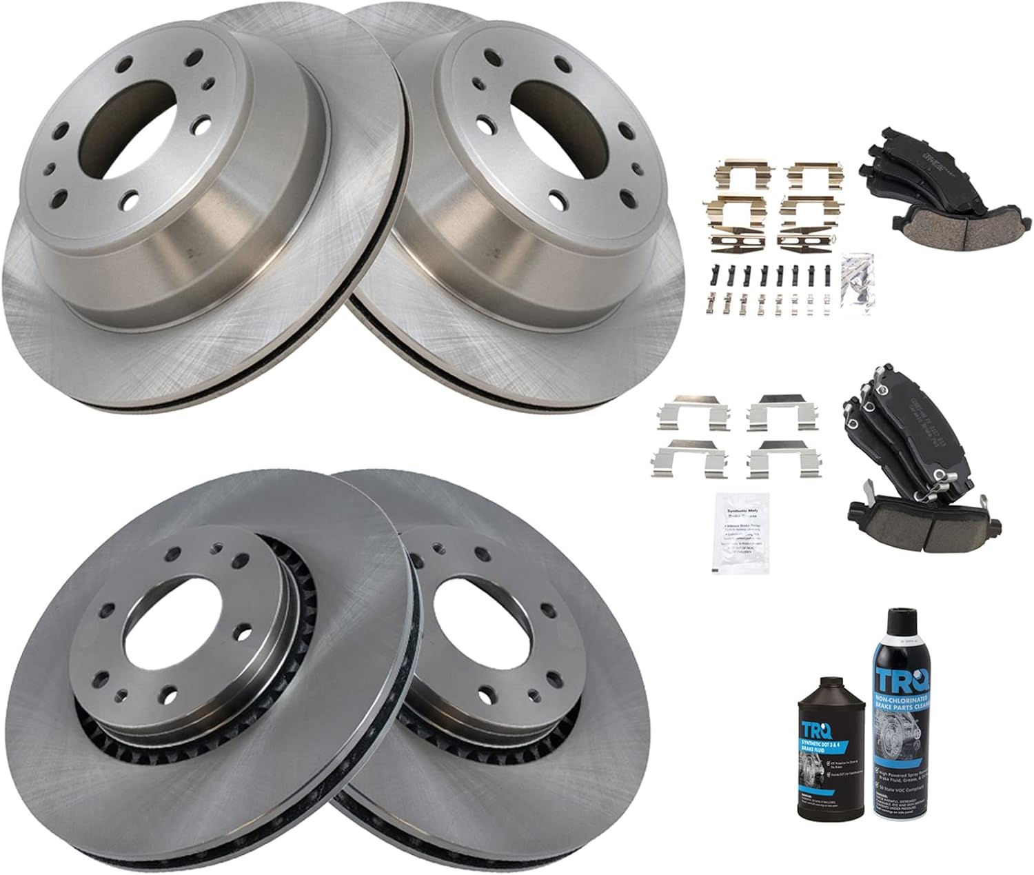 TRQ Brake Pad & Rotor Kit for Buick Rainier & Chevrolet SSR
