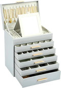 BOOVO Jewelry Box 6 Layer Organizer for Necklaces and Makeup