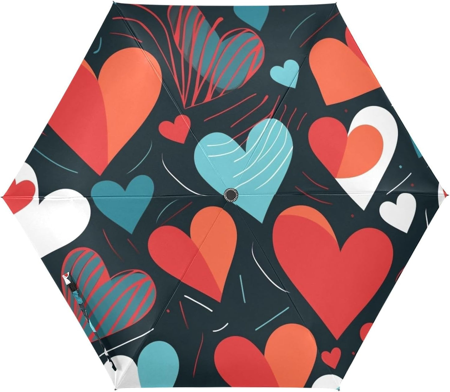 Automatic Compact Travel Umbrella for Happy Valentine's Day!