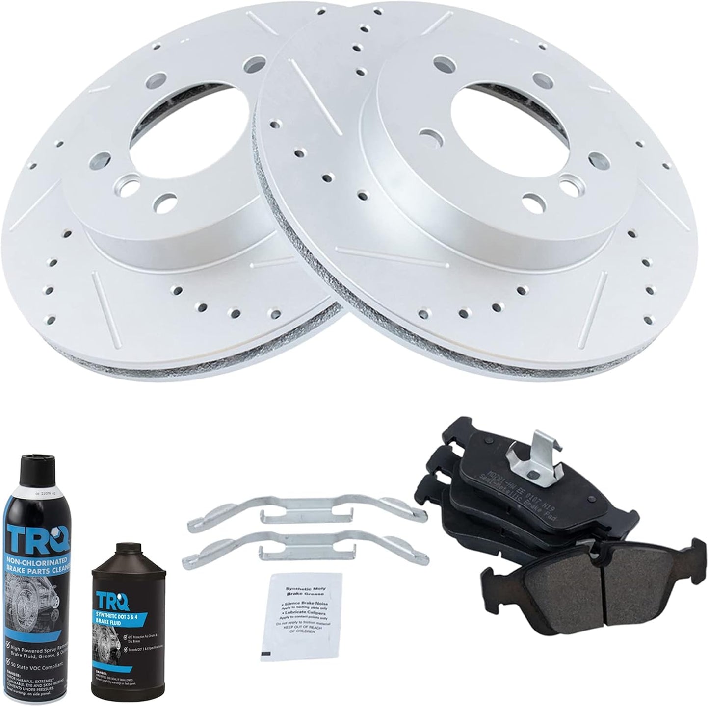 TRQ Front Brake Pad & Rotor Kit for 00-06 BMW Models