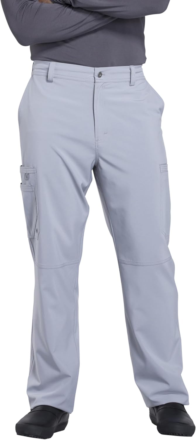Cherokee Men's Scrub Pants with 6 Pockets and Tapered Leg
