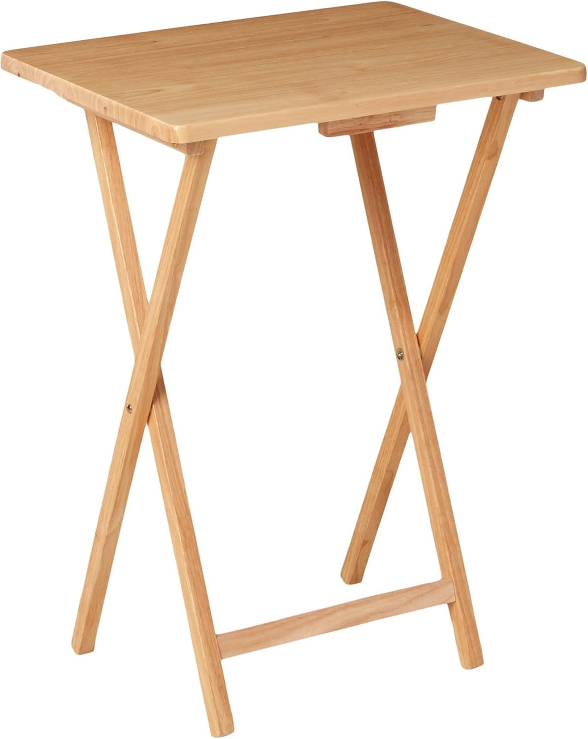 Space-Saving Solid Wood TV Tray Table, Stable & Stylish (Natural) - RT408