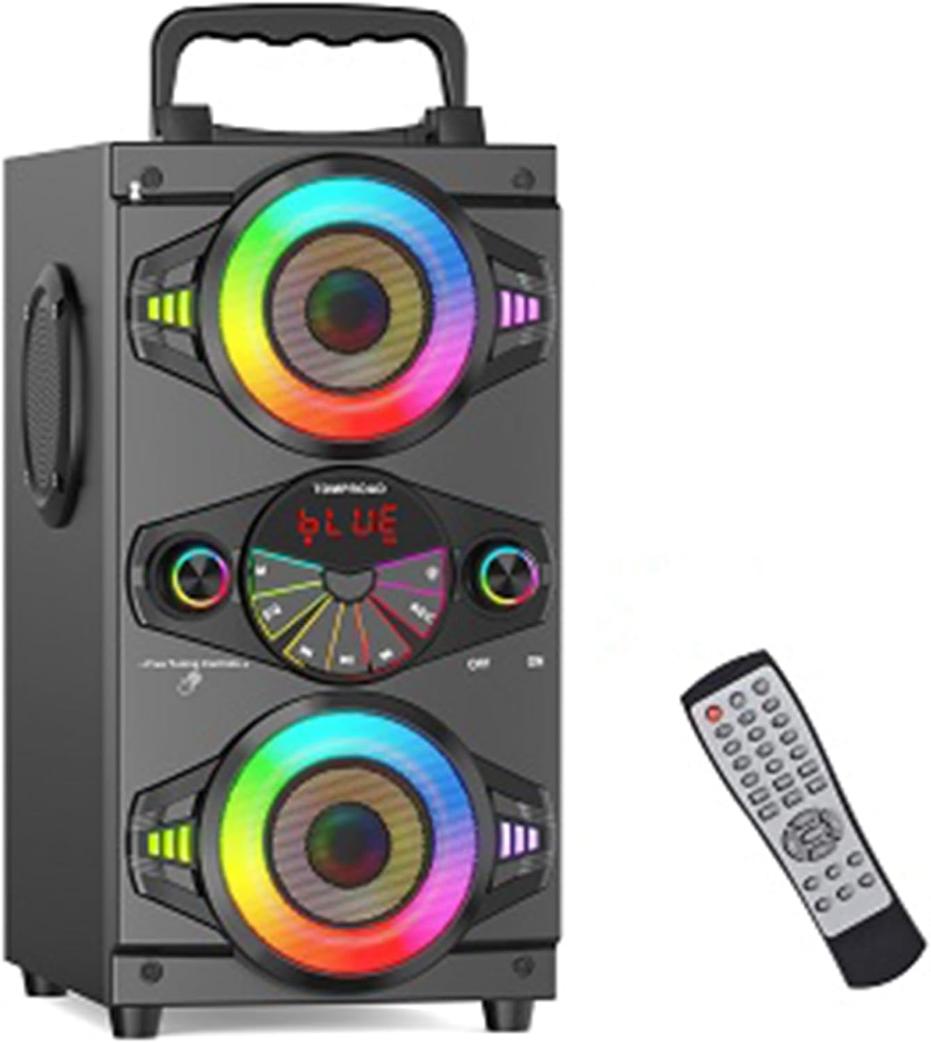 Portable Bluetooth Speakers with 60W Powerful Bass and Lights