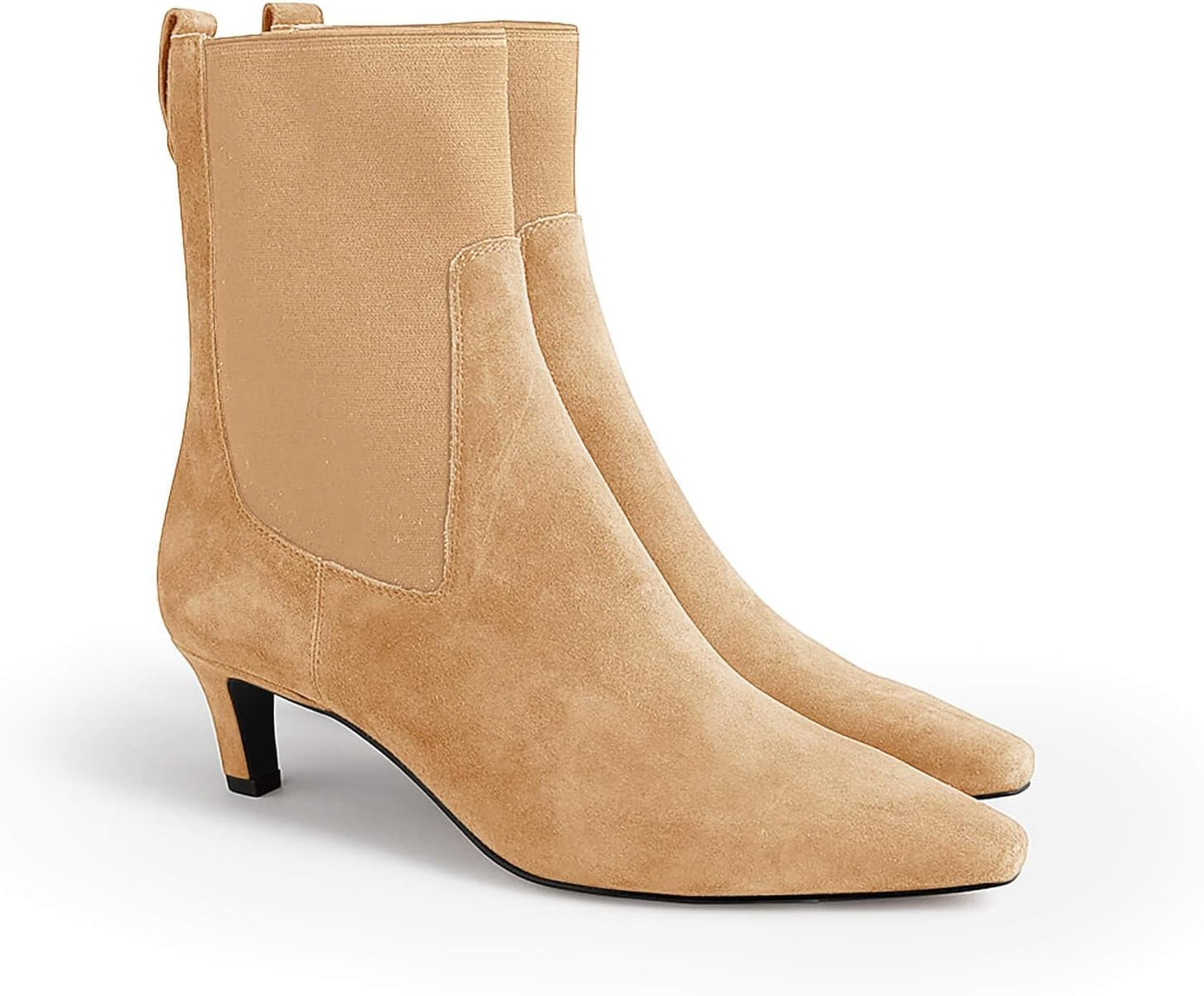 Coutgo Womens Ankle Boots with Kitten Heel for Fall Style