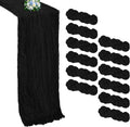 Black Cheesecloth Table Runner 12 Pack 10ft - Rustic Boho Decor