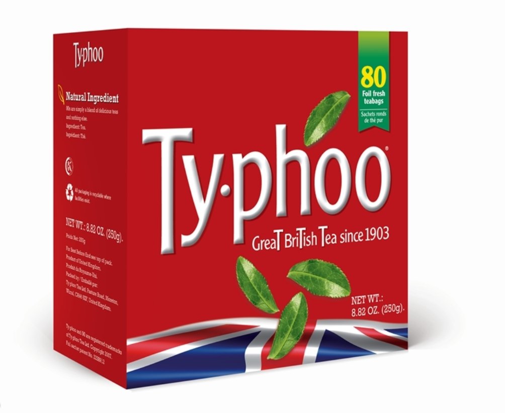 Typhoo British Tea Foil Fresh Teabags 80 Count Pack of 6