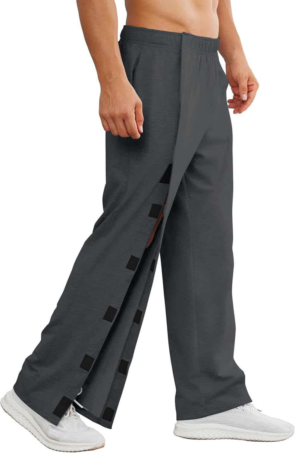 Deyeek Tear Away Pants for Men - Soft Adaptive Breakaway Sweatpants