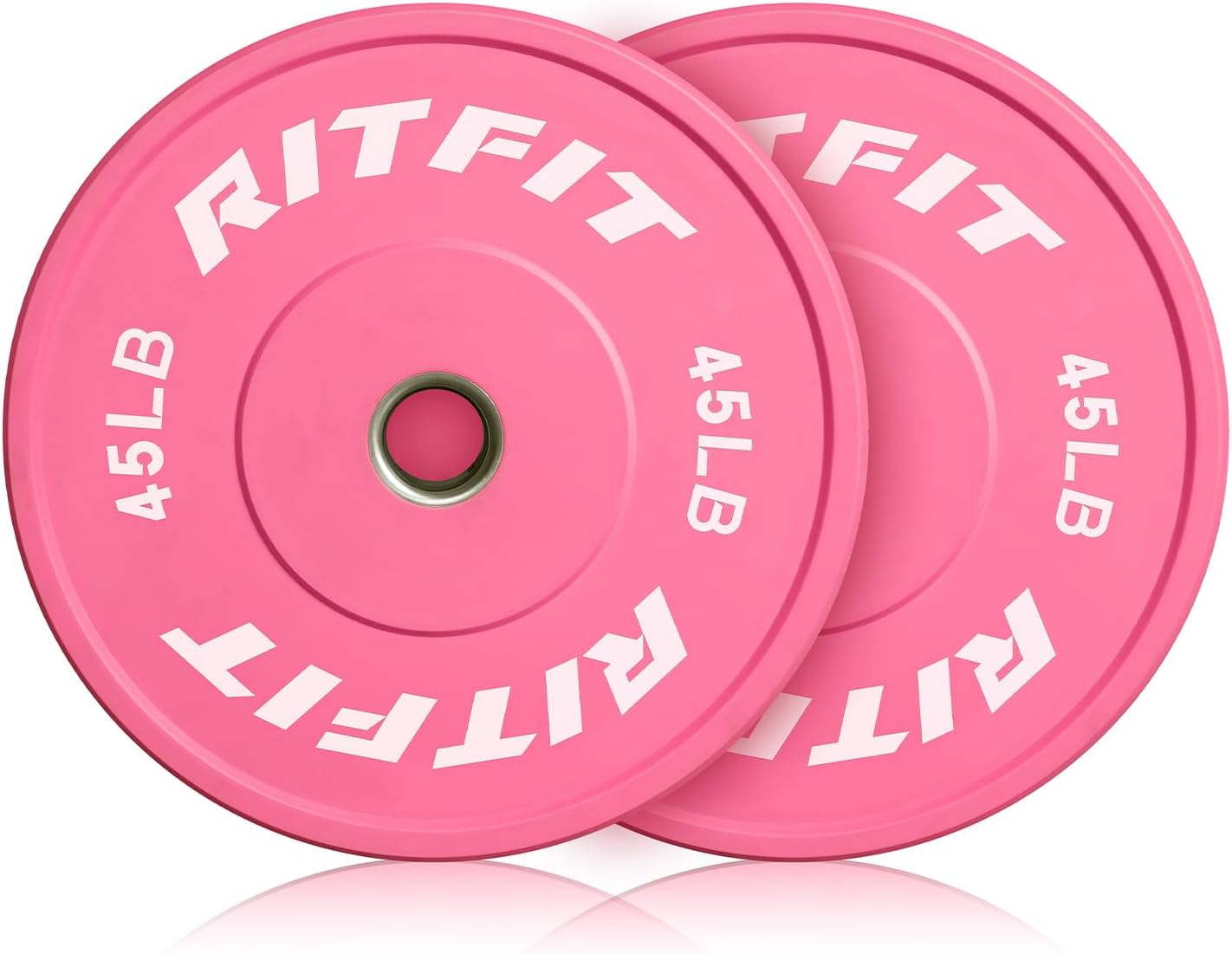 RITFIT Pink Weight Plates for Olympic Barbell Training at Home