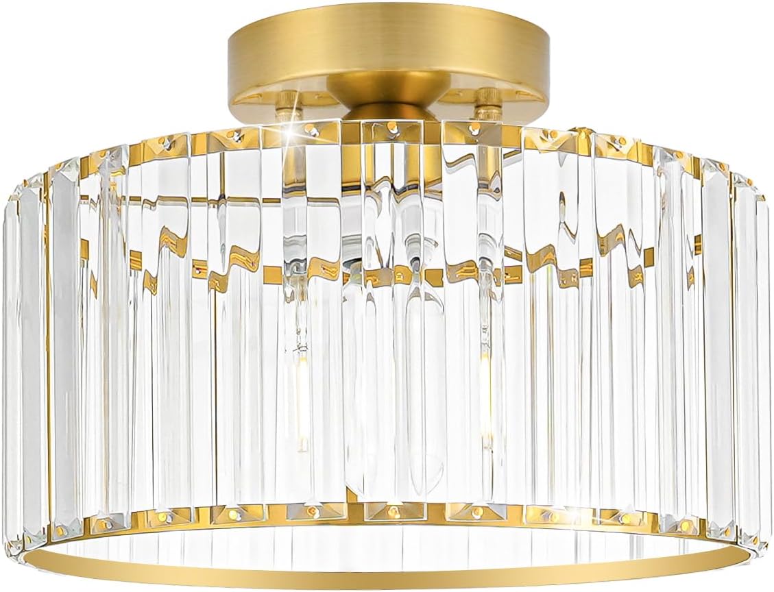 Crystal Ceiling Light Fixture for Modern Hallway and Kitchen