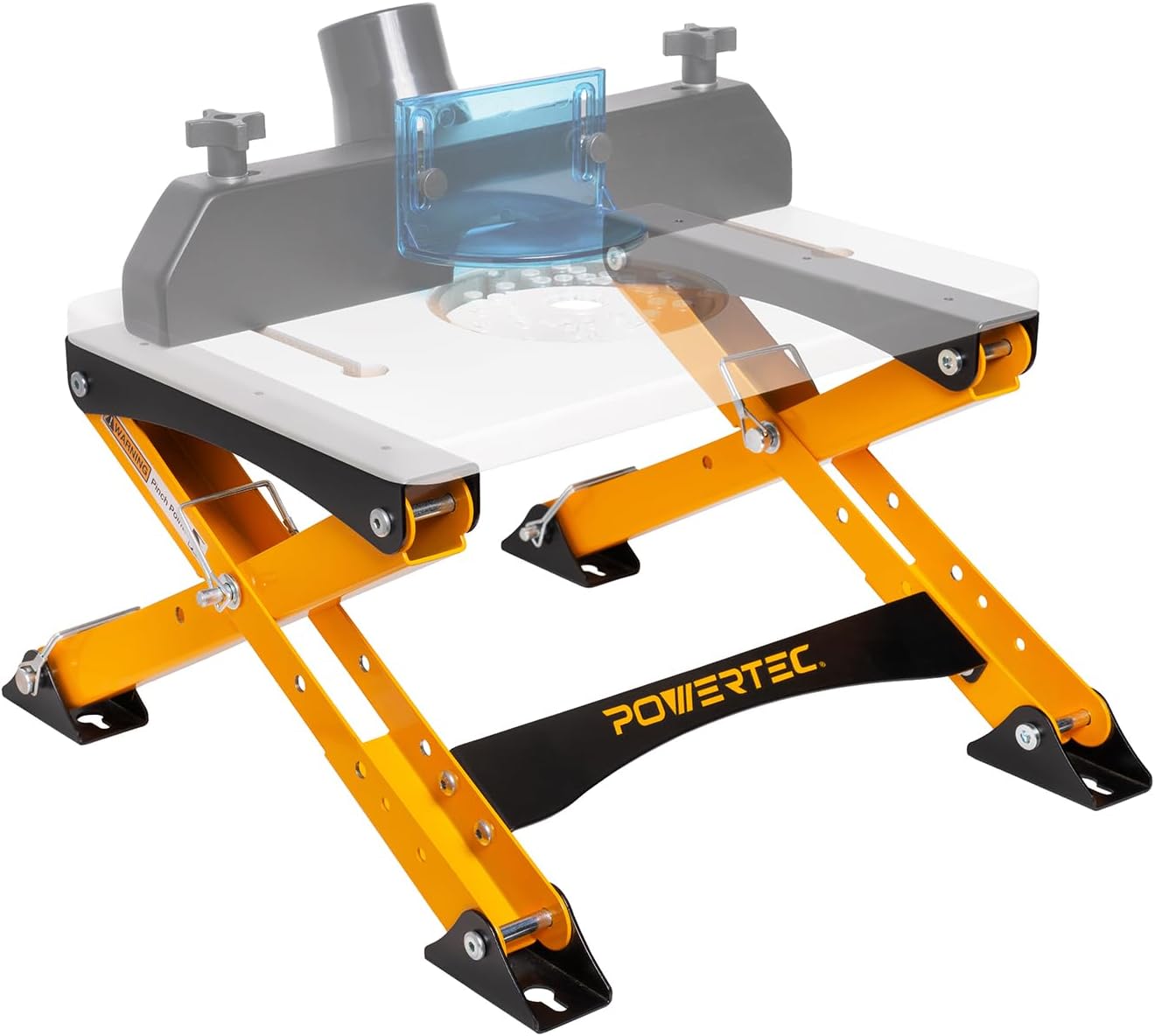 POWERTEC Folding Router Table Stand for Adjustable Height Workstation