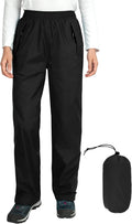 Women's Packable Rain Pants - Waterproof, Windproof Hiking Overpants