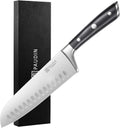PAUDIN Santoku Knife 7 in - Razor-Sharp Japanese-Style Chef Knife