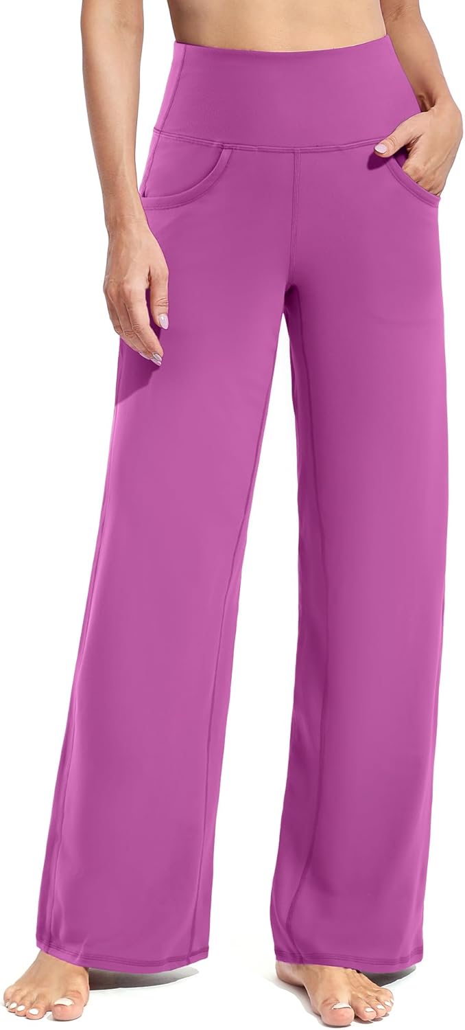 Promover Wide Leg Pants for Women - Stretchy Yoga Pants