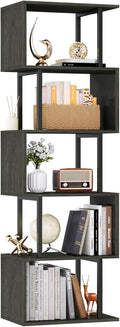Furologee S Shaped 6 Tier Bookshelf Tall Geometric Bookcase - Stylish