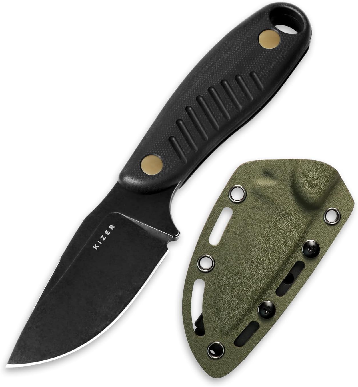 Kizer Hare Fixed Blade Knife with D2 Steel Blade and Sheath