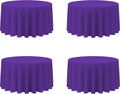 BRILLMAX 4 Pack Purple 120 in Round Tablecloths - Elegant Durable