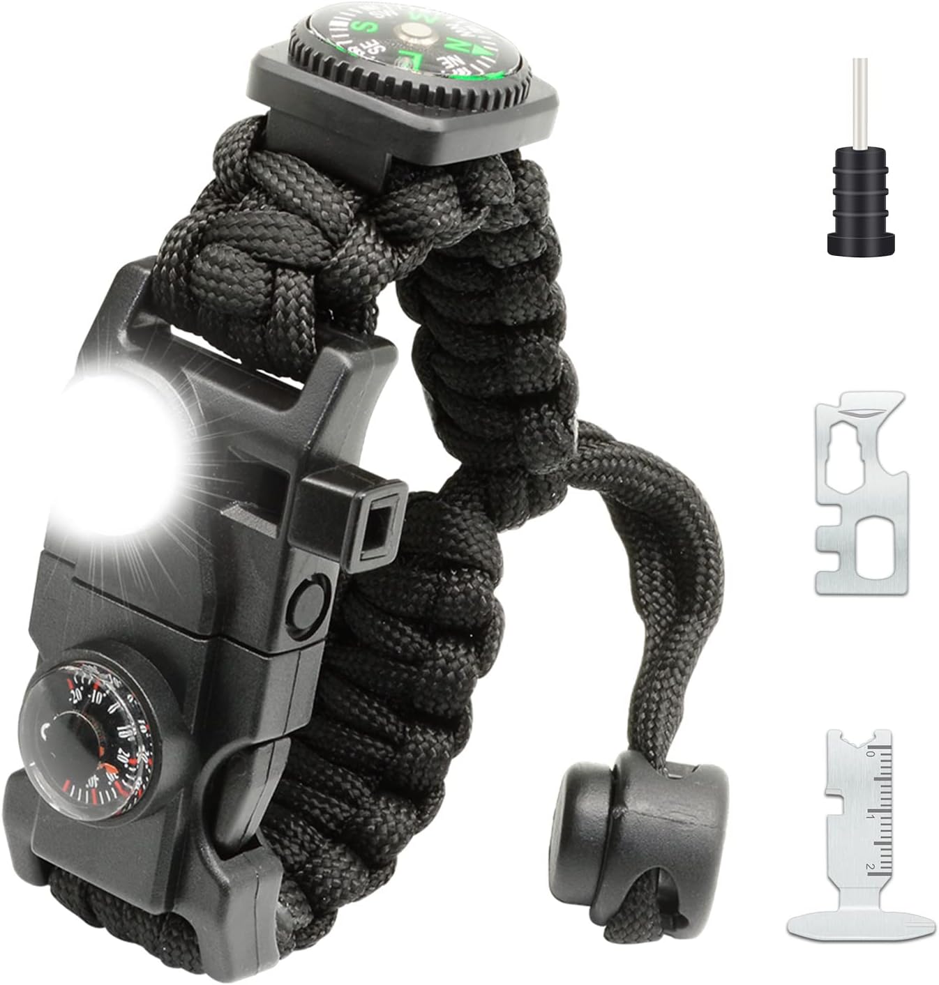 Ultimate 20-in-1 Survival Bracelet by NVioAsport - Gear Up for Adventure!