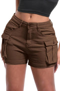 ELLEVEN High-Stretch Cargo Shorts Y2K Mini - Slim High Waisted Fit