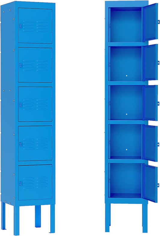 MIIIKO Metal Locker for Employees - 5 Doors Storage Solution