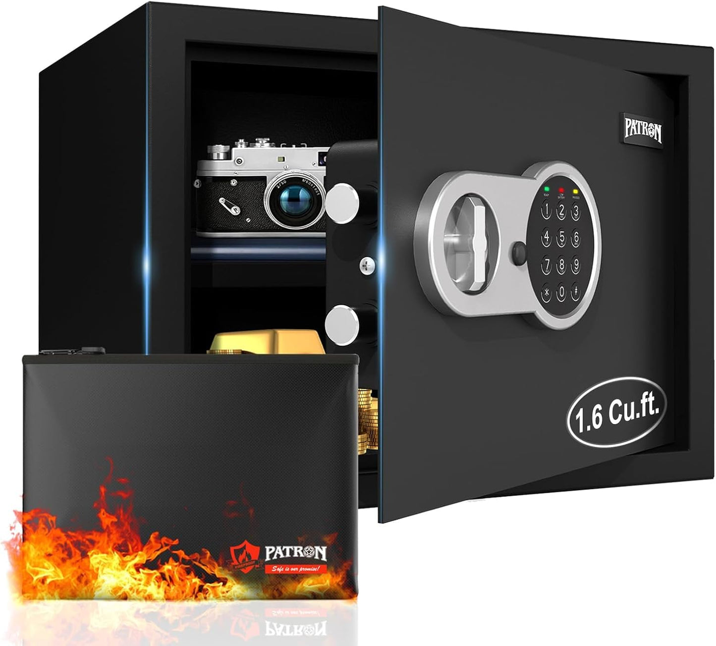 1.6 Cu.ft. Fireproof Safe for Home and Office Security Needs