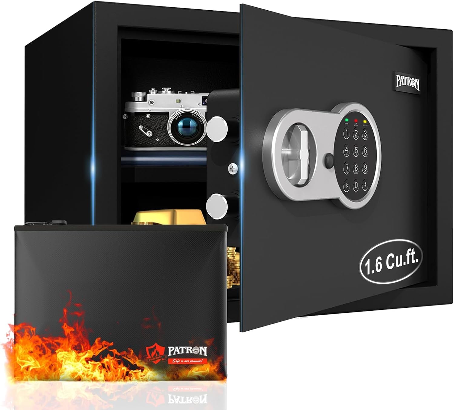 1.6 Cu.ft. Fireproof Safe for Home and Office Security Needs