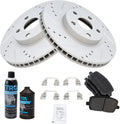 Front Brake Pad & Rotor Kit for 2003-08 Corolla Matrix Vibe - G-Coated