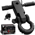 Shackle Hitch Receiver 2 in with 3/4 in D-Ring and Lock - Heavy Duty