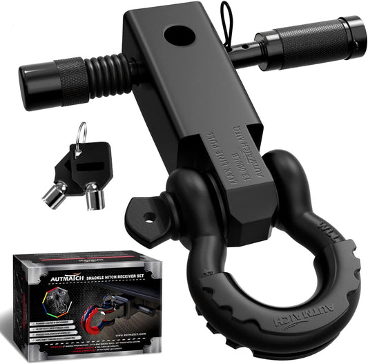 AUTMATCH Shackle Hitch Receiver for Heavy Duty Towing Needs