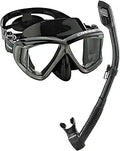 Cressi Panoramic Scuba Snorkeling Mask Snorkel Set - Clear View