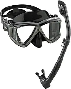 Cressi Panoramic Scuba Snorkeling Mask Snorkel Set for All