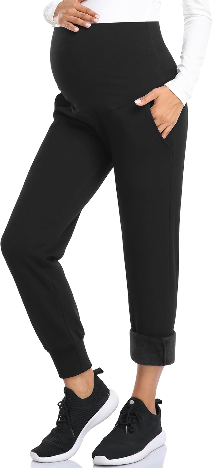 Stretchy Lounge Workout Pants for Maternity Comfort and Style