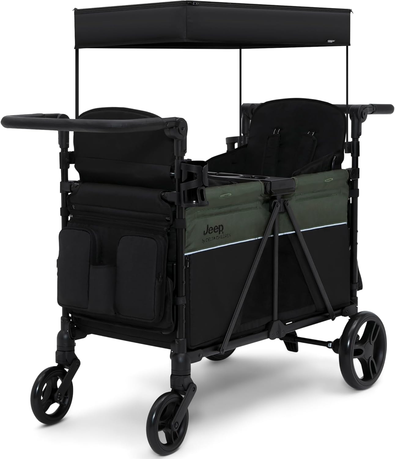 Jeep Aries Stroller Wagon for 2 Kids with Convertible Seats