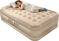King Koil Luxury Air Mattress 16in Full Size Beige - Built-In Pump
