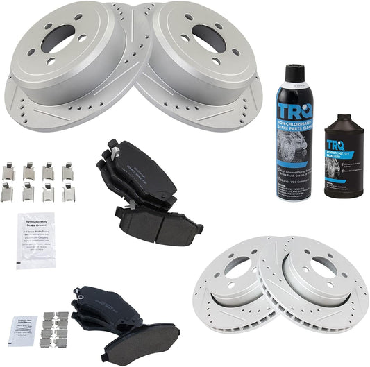 TRQ Performance Brake Pad & Rotor Kit for Dodge Nitro & Jeep Liberty