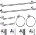 10 Pieces Brushed Nickel Bathroom Hardware Set - Complete Wall Mount