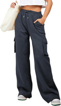 Aleumdr High Waisted Drawstring Wide Leg Cargo Pants - Cozy Casual Fit