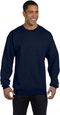 Champion Mens Double Dry Eco Fleece Crew Navy - Durable Everyday
