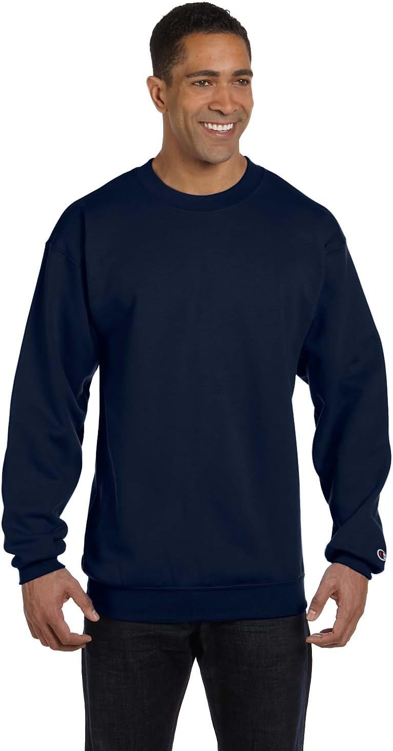 Champion Men's Eco Fleece Crew - Navy: Stay Dry & Comfy