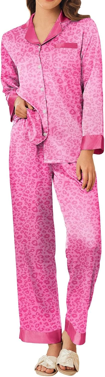 Ekouaer Silk Pajamas for Women - Stylish Long Sleeve Set