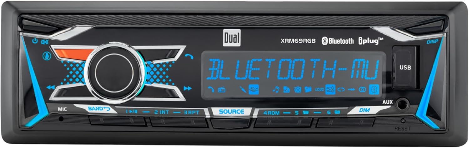 Dual Electronics XRM69RGB Car Stereo with Bluetooth & RGB Colors