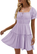 Heysolo Womens Boho Floral Mini Dress for Summer Fun
