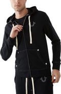 True Religion Men's Buddha Logo Zip Hoodie Sweatshirt - Stylish Warmth