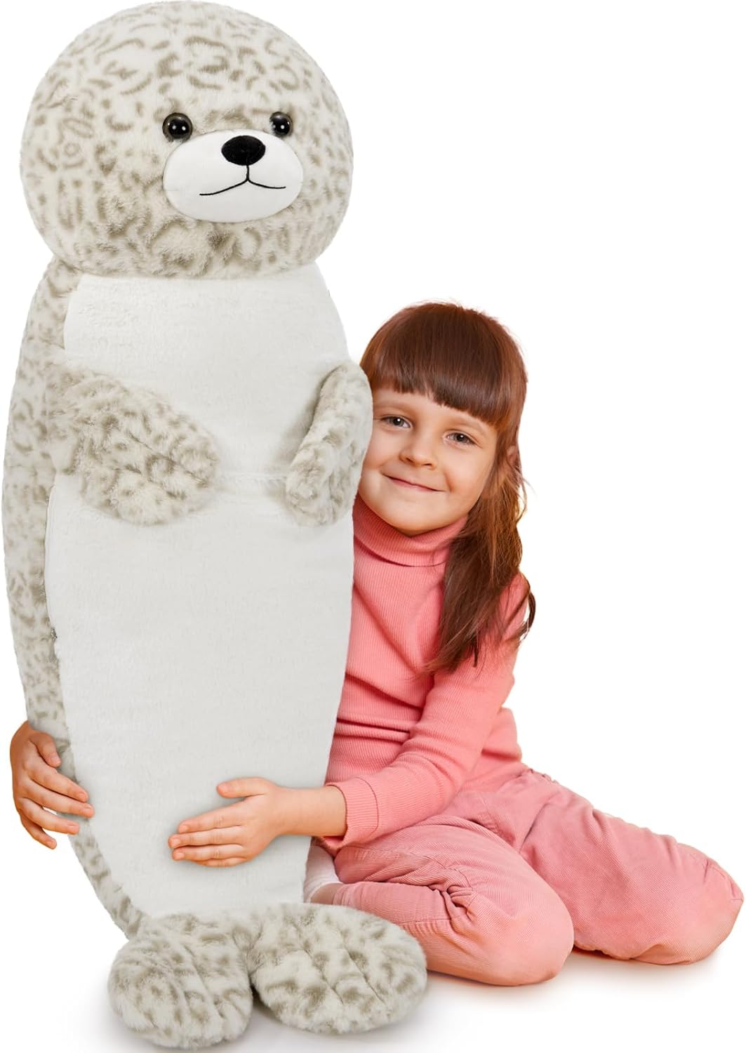 39 Inch Giant Seal Stuffed Animal for Kids and Girlfriend