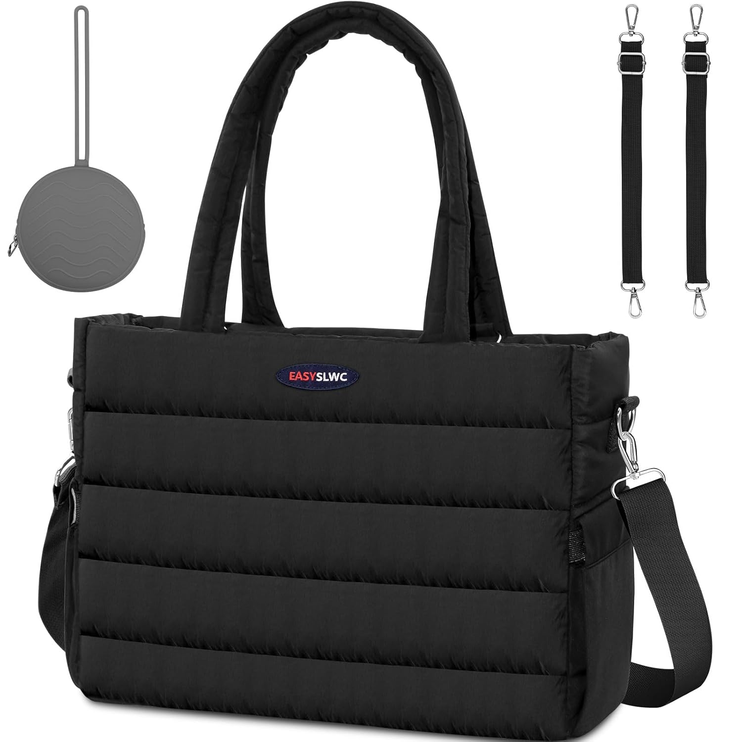 Spacious Diaper Bag Tote for Women with Silicone Pacifier Case