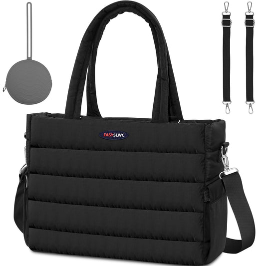 Spacious Diaper Bag Tote for Women with Silicone Pacifier Case