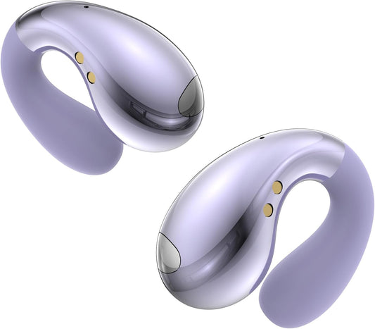 Ultra Ergonomic Clip-On Open Earbuds for Small Ears in Purple