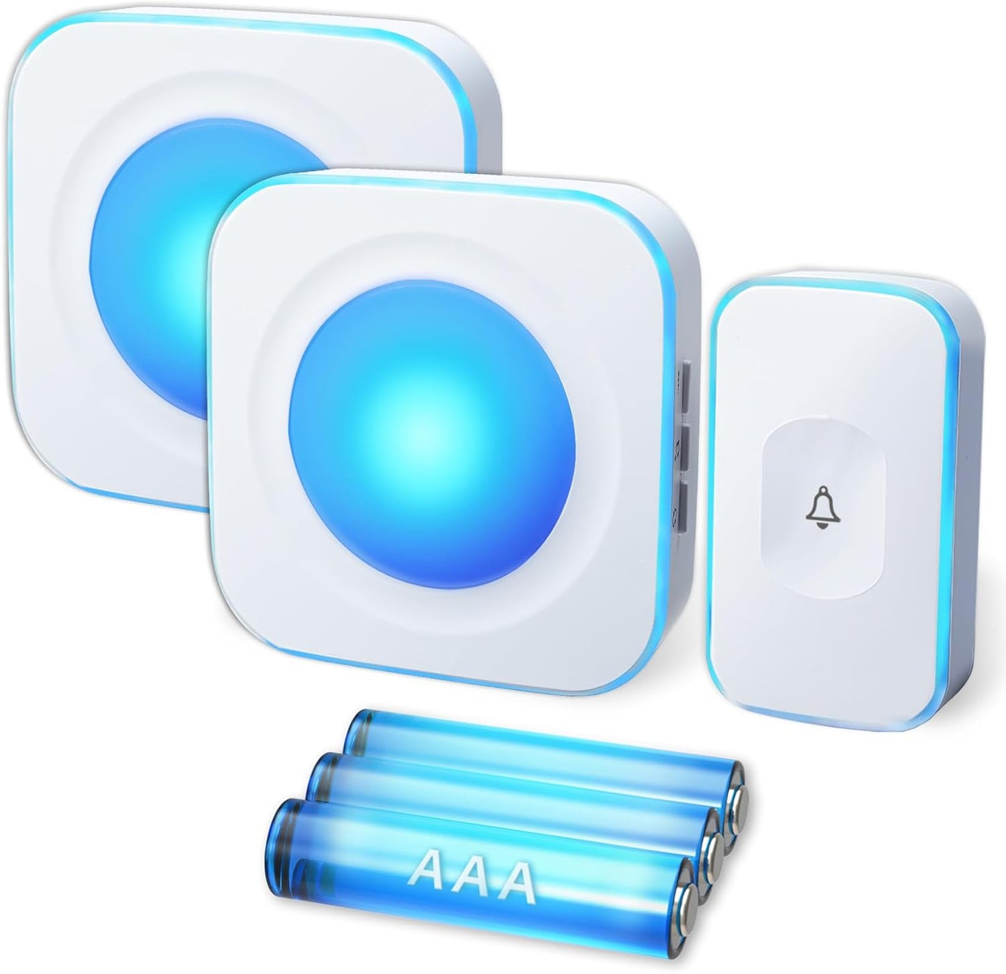 Wireless Doorbell for Hearing Impaired - 1200FT Range, 36 Ringtones, Portable - White FUHONGRUI