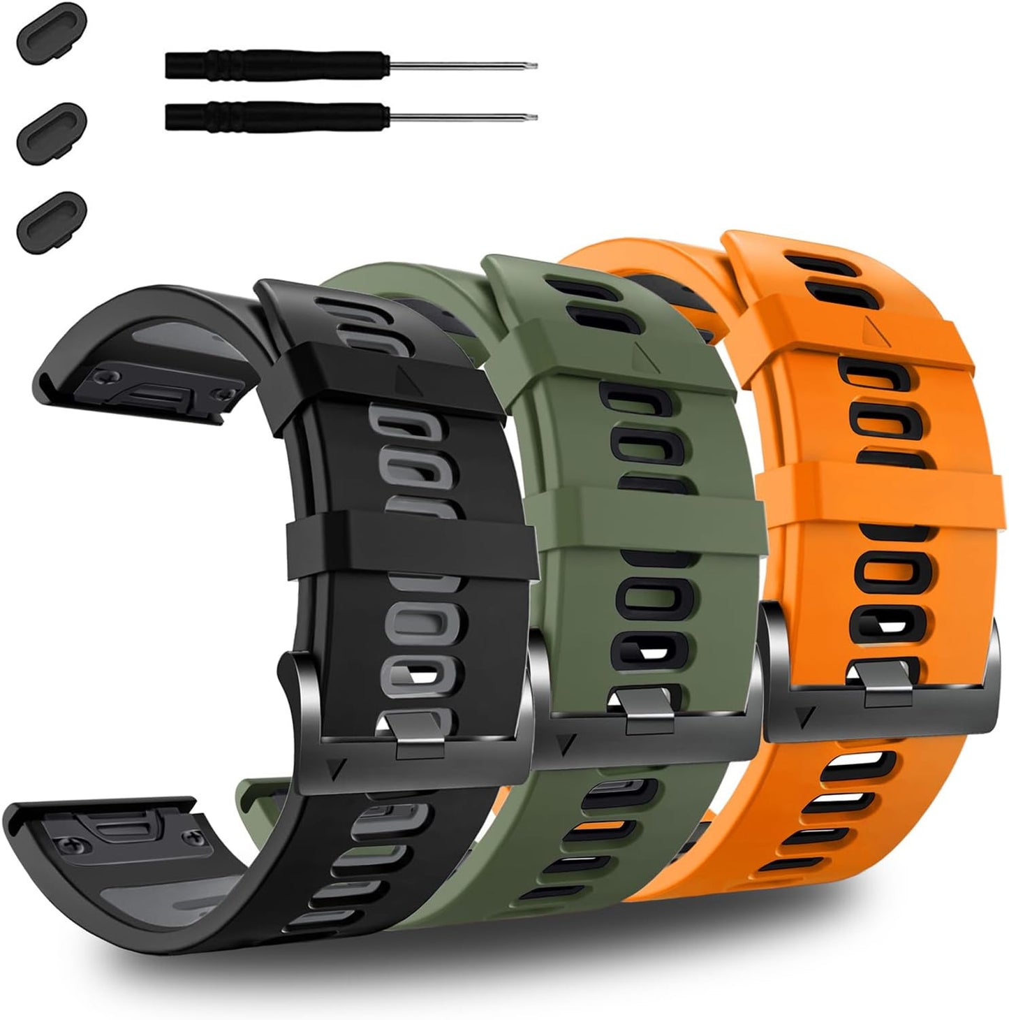 26mm Soft Silicone Watch Bands for Fenix 8 & More